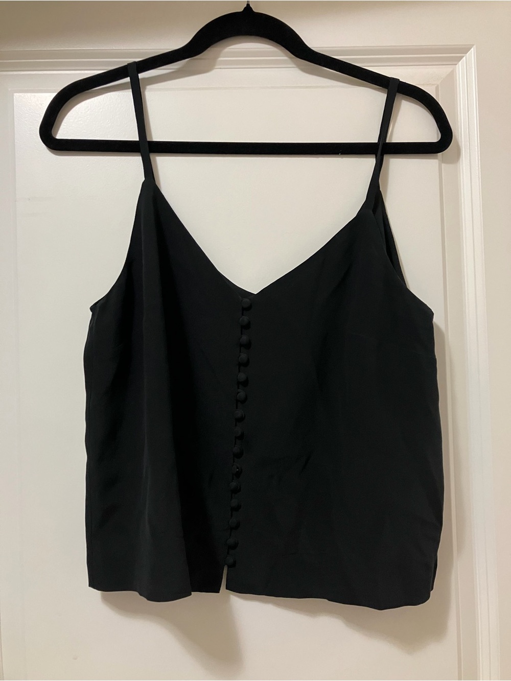 Madewell Silk Button-Front Cami Top